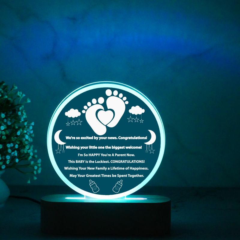 ersonalized Quote Engraved Night Lamp | Congratulations Gift for Pregnancy